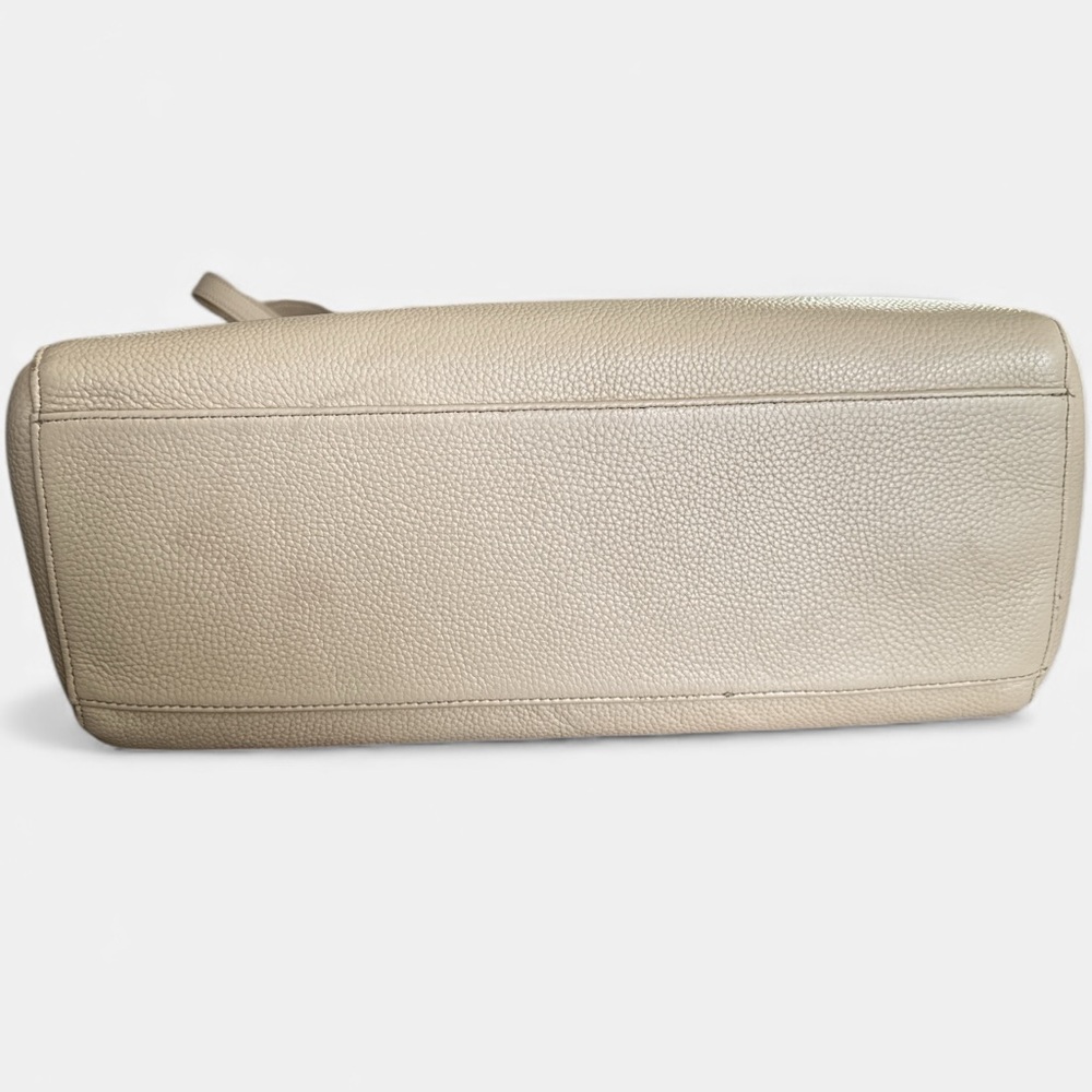 Rebecca Minkoff Pebbled Leather Large Tote Bag | Neutral Cream | - Picture 10 of 12